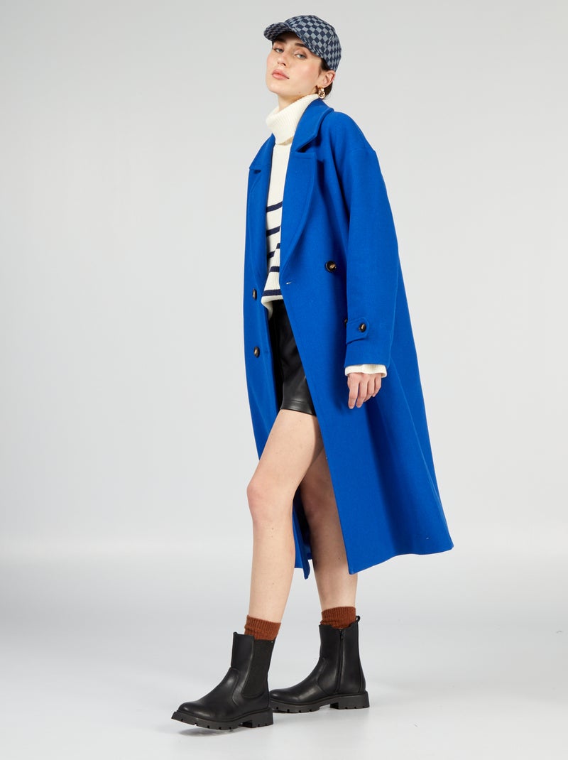 Manteau long Bleu Kiabi