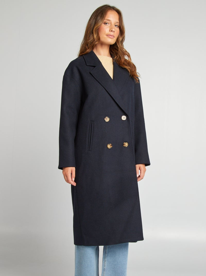 Manteau long Bleu marine - Kiabi