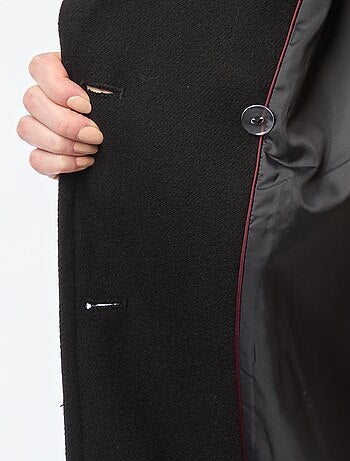 Manteau long chaud à ceinture