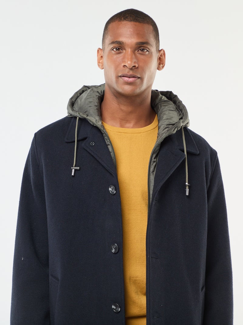 Manteau long chaud chic Bleu - Kiabi