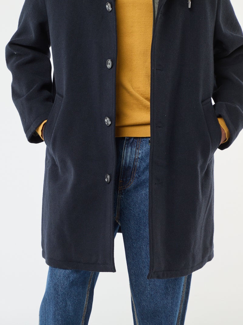 Manteau long chaud chic Bleu - Kiabi