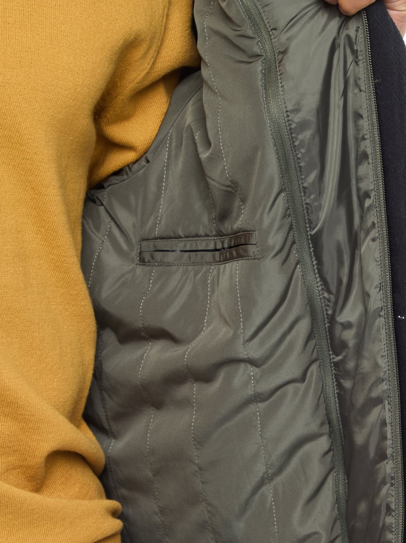 Manteau long chaud chic Bleu - Kiabi