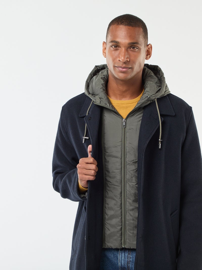 Manteau long chaud chic Bleu - Kiabi