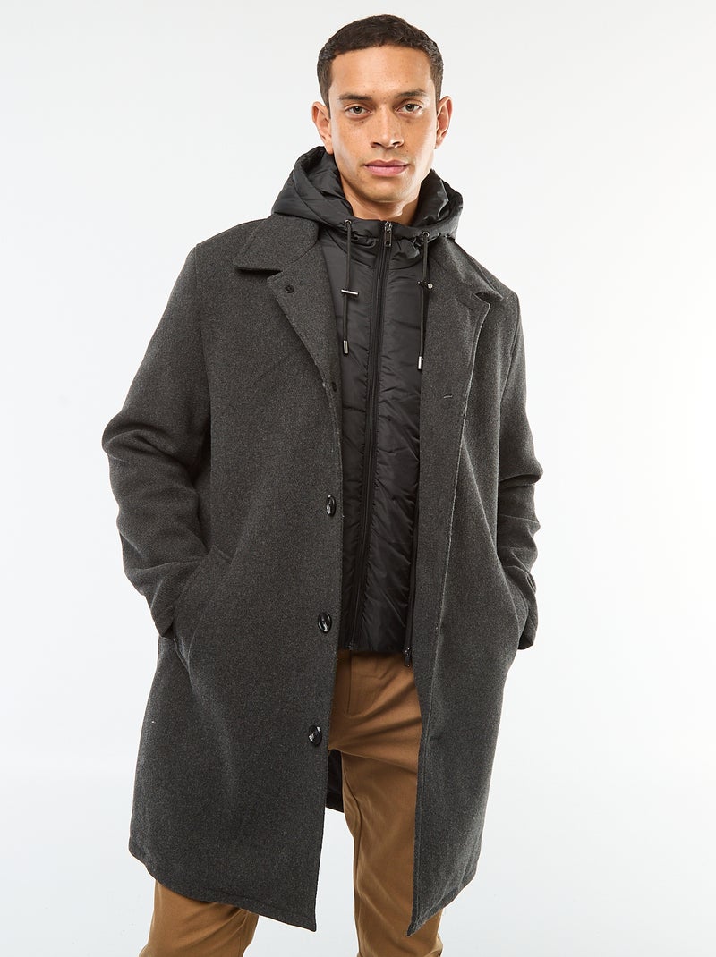 Manteau long chaud chic Gris - Kiabi
