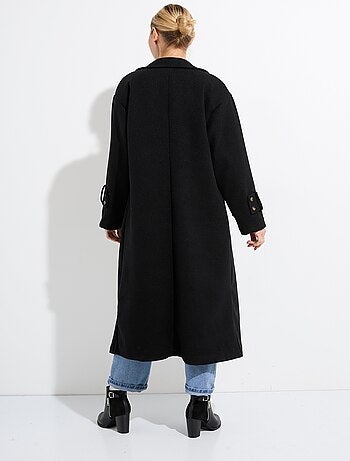 Manteau long chic façon drap de laine - afibel