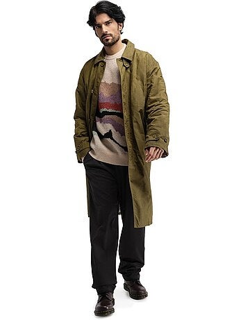 Manteau long ciré homme homme codium