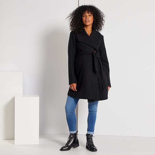 Manteau long de maternité Vêtement de grossesse noir Manteau grossesse Vêtement de grossesse | Kiabi