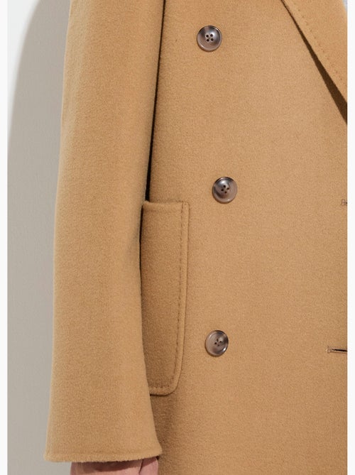 Manteau long drap de laine col tailleur - Afibel - Kiabi