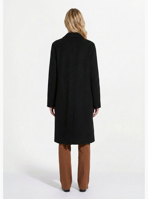 Manteau long drap de laine col tailleur - Afibel - Kiabi