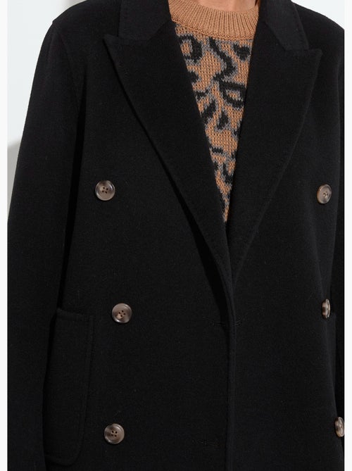 Manteau long drap de laine col tailleur - Afibel - Kiabi