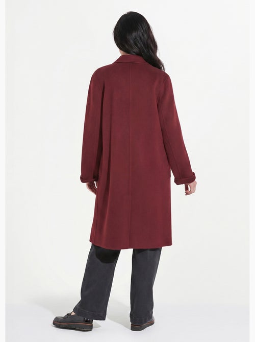 Manteau long drap de laine col tailleur - Afibel - Kiabi