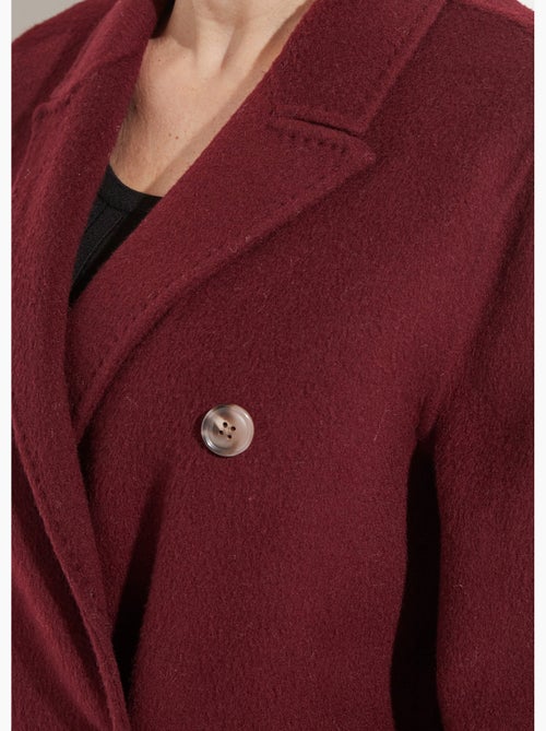 Manteau long drap de laine col tailleur - Afibel - Kiabi