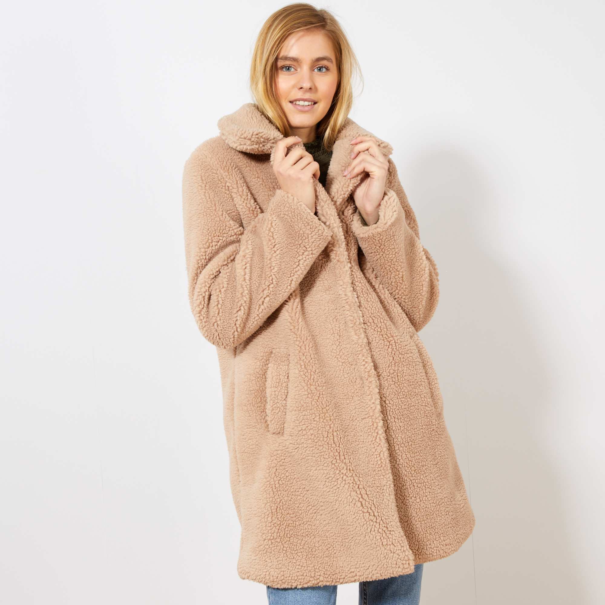 Veste Beige Veste Biker SuÃ©dine Femme Manteau Kiabi Femme