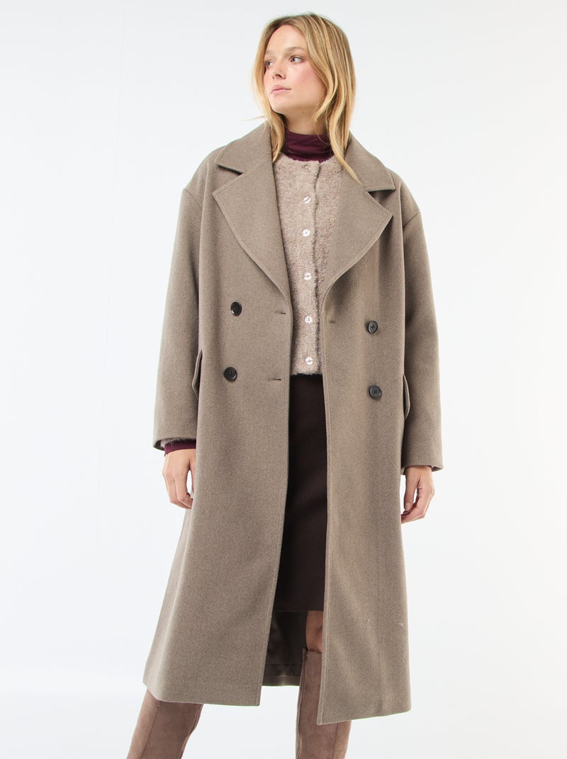 Beige Manteau Long Homme Petit Parka Chaude Doudoune Damart Homme - Main Image