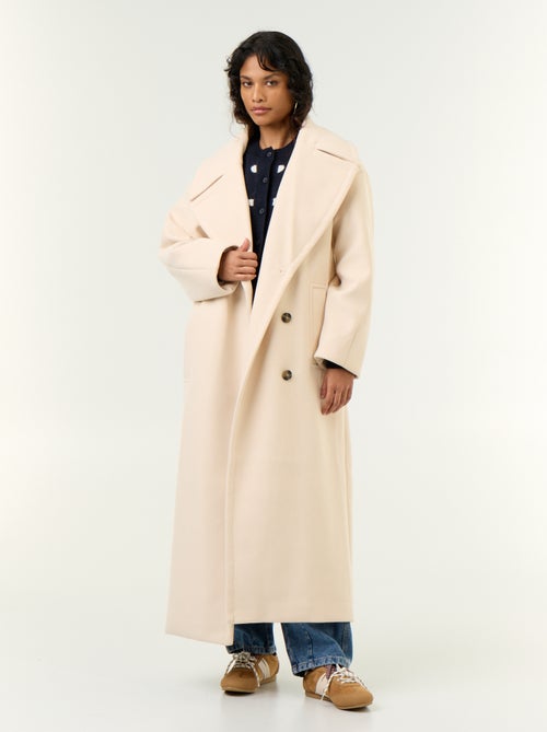Manteau long en faux lainage - Kiabi Manteau long en faux lainage - Kiabi