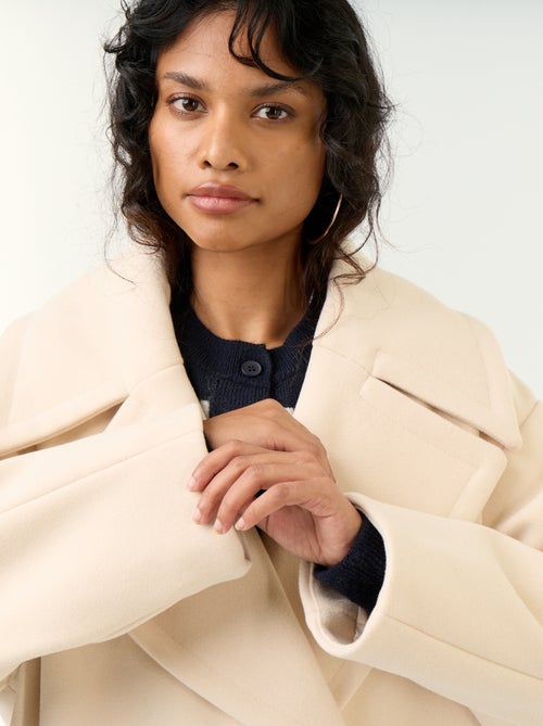 Manteau long en faux lainage - Kiabi Manteau long en faux lainage - Kiabi