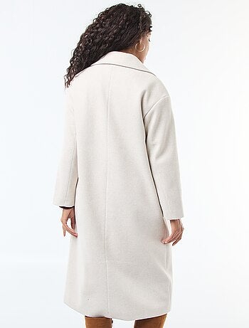 Manteau long en faux lainage