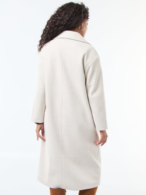 Manteau long en faux lainage - Kiabi
