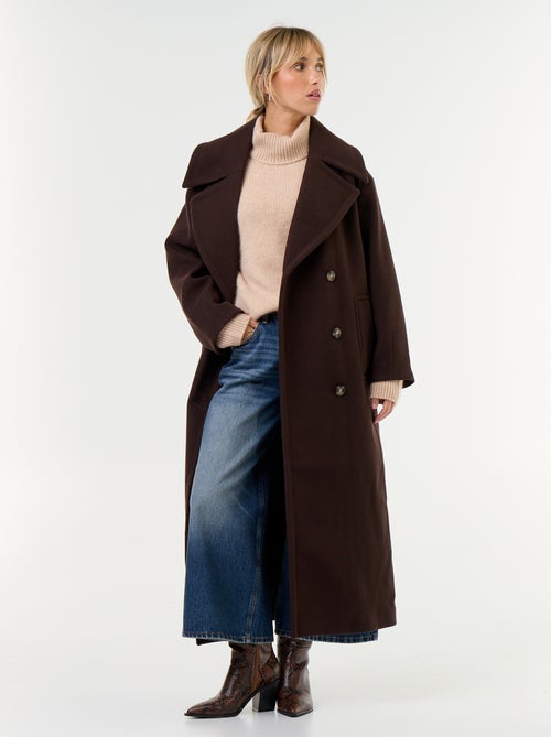 Manteau long en faux lainage - Kiabi Manteau long en faux lainage - Kiabi