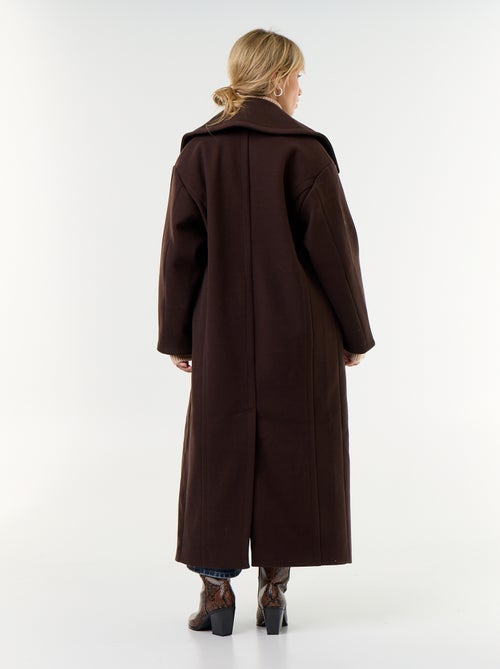 Manteau long en faux lainage - Kiabi Manteau long en faux lainage - Kiabi