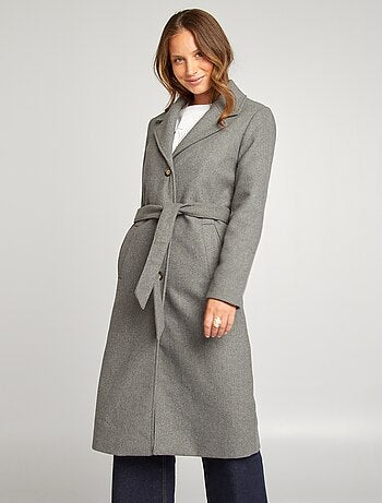 Manteau long en lainage