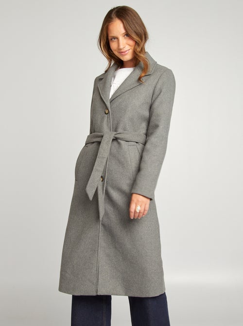 Manteau long en lainage - Kiabi