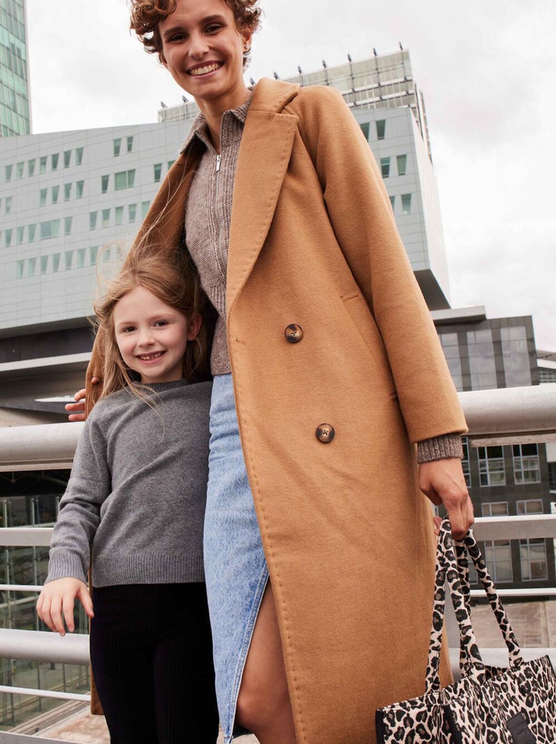 Manteau Long En Laine Bouillie Geiger Autriche Marron - Taille US 4 (EU 34), Occasion Excellent état