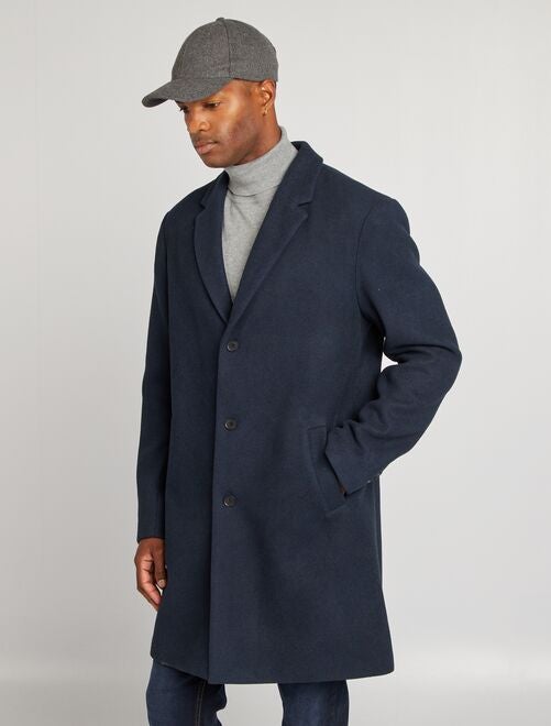 Manteau long en laine mélangé - Kiabi