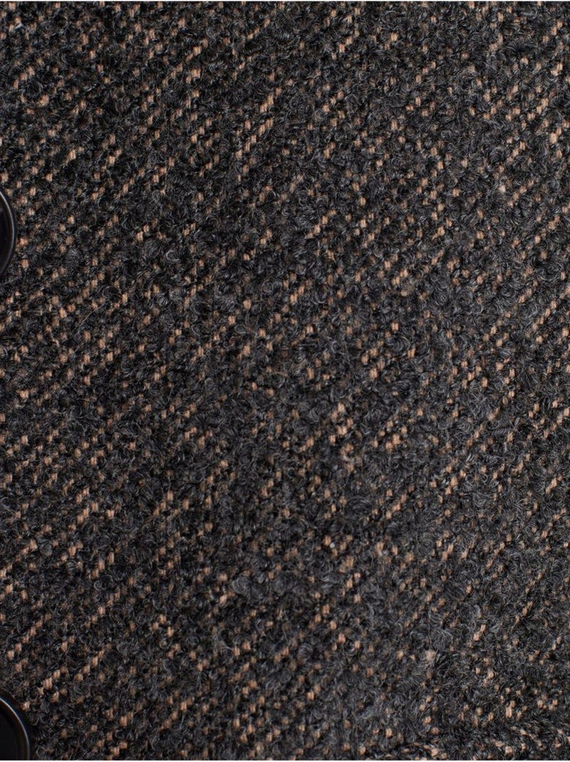 Manteau Long En Tweed Texturé gris anthracite - Kiabi