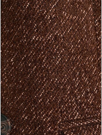 Manteau Long En Tweed Texturé