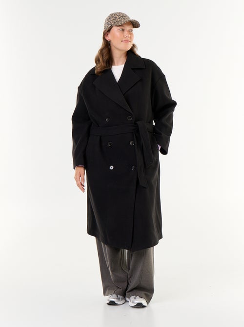 Manteau long esprit lainage avec col tailleur - Kiabi Manteau long esprit lainage avec col tailleur - Kiabi