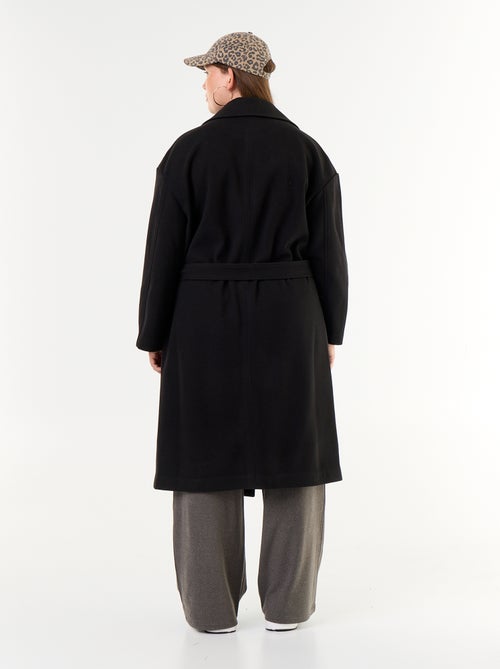 Manteau long esprit lainage avec col tailleur - Kiabi Manteau long esprit lainage avec col tailleur - Kiabi