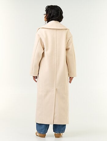 Manteau long esprit lainage