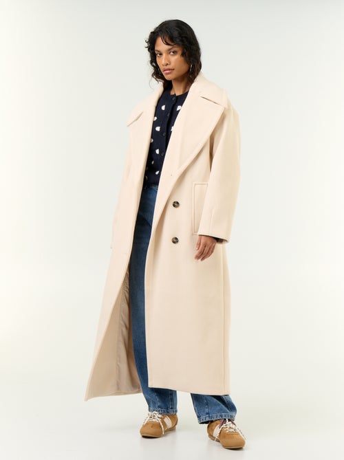 Manteau long esprit lainage - Kiabi Manteau long esprit lainage - Kiabi