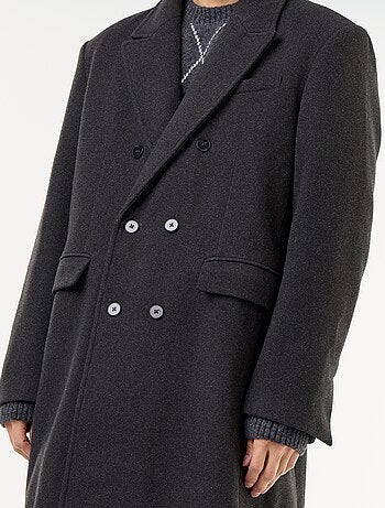 Manteau long esprit lainage