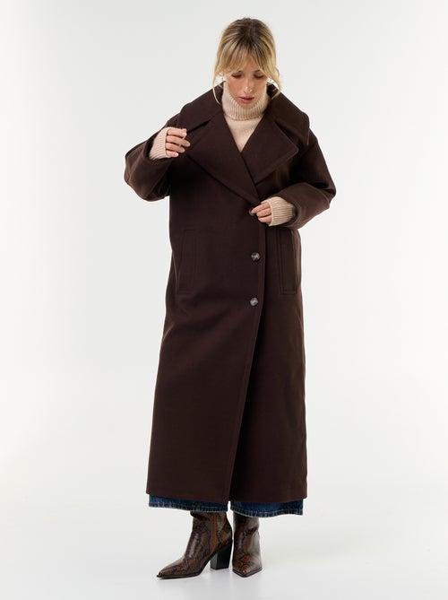 Manteau long esprit lainage - Kiabi Manteau long esprit lainage - Kiabi