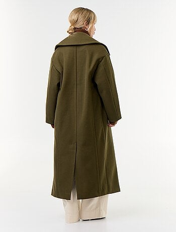 Manteau long esprit lainage