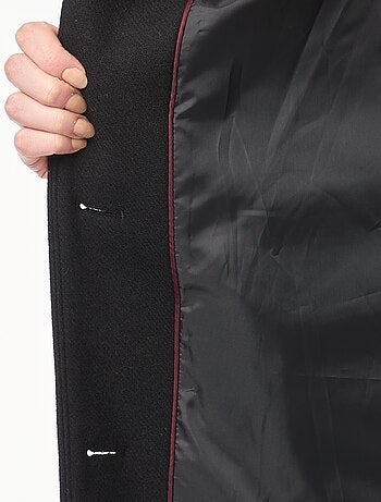 Manteau long façon lainage avec ceinture