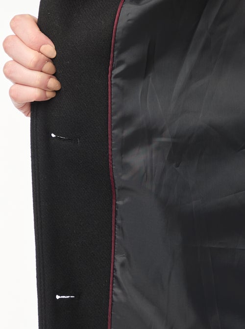 Manteau long façon lainage avec ceinture - Kiabi