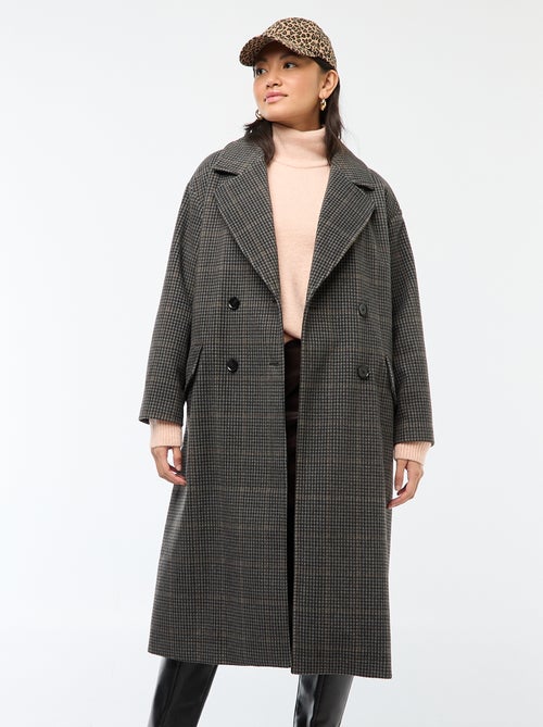 Manteau long façon lainage - Kiabi
