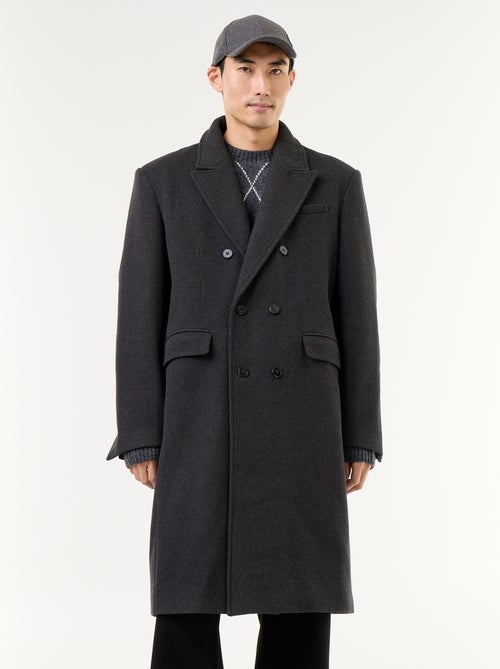 Manteau long façon lainage - Kiabi