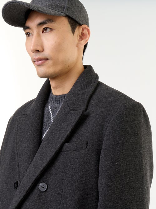 Manteau long façon lainage - Kiabi