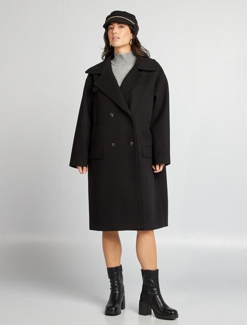 Manteau long forme oversize - Kiabi