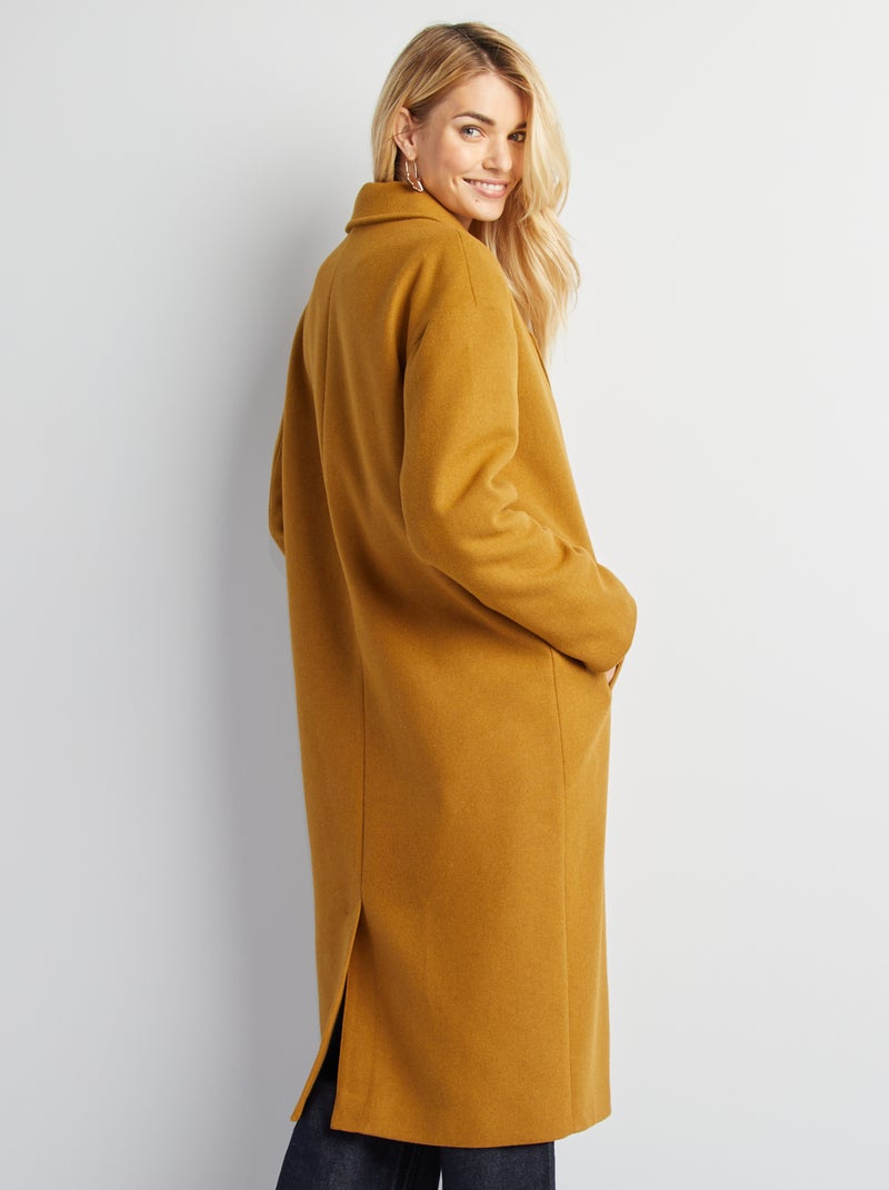 Manteau long Jaune moutarde - Kiabi