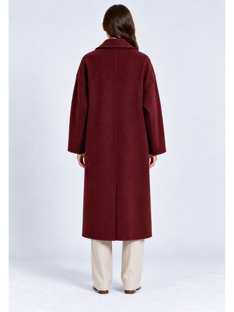 Manteau long kebello Bordeaux - Kiabi