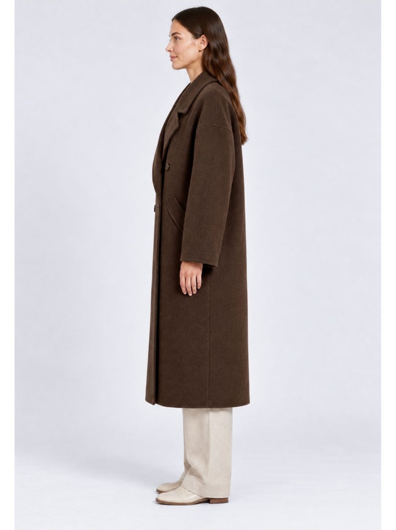 Manteau long kebello Marron - Kiabi