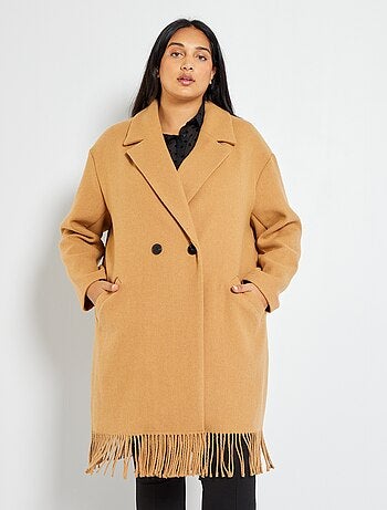manteau femme avec frange