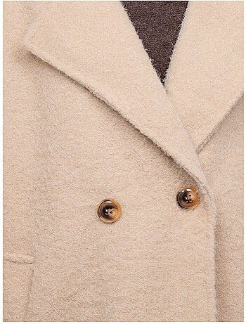 Manteau long oversize maille bouclée uven