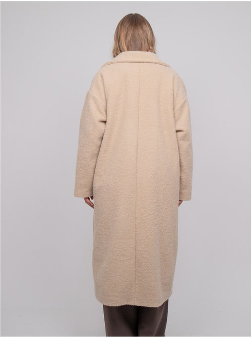 Manteau long oversize maille bouclée uven - Kiabi Manteau long oversize maille bouclée uven - Kiabi