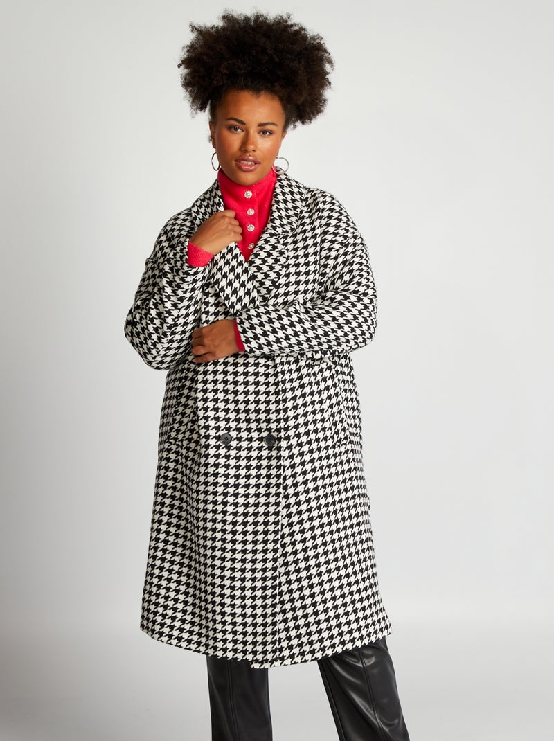 Haut Ou Robe Janie And Jack Pour Fille - Taille 8 - Motif Pied De Poule Bleu Marine Et Blanc Avec Nœud